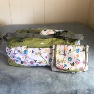 Convertible duffel with storage/toiletry bag